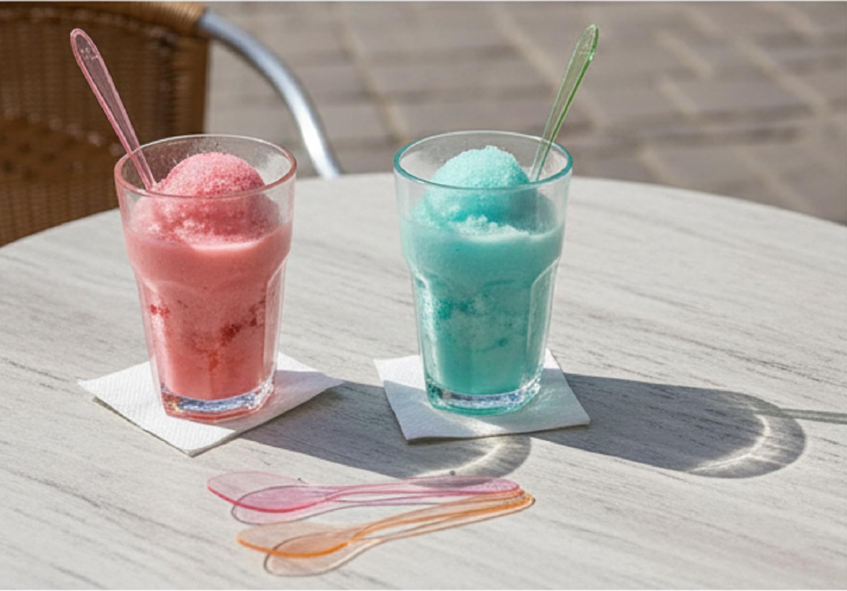 HYPER form Cucchiaini Riutilizzabili da Granita e Gelati, Trasparenti Colorati da 14,5 cm cf. da 1 KG