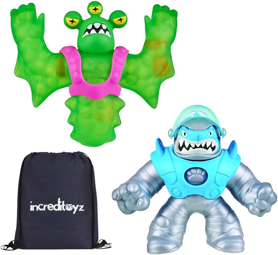 Heroes of Goo JIT Zu Galaxy Attack, Action Figures 2-Pack Set (Astro Thrash and Merculok) Toy Bag