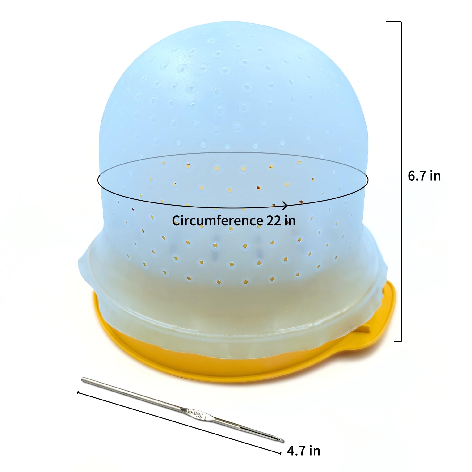 Stränchen Haube Strähnenhaube Haare Färben Zubehör Strähnchen Set 9 Stück Strähnchenhaube Haare Friseur Szubehör Färbung Kit Werkzeug einschließlich Strähnchen Set, Ohrbedeckung, Schürze, Handschuhe
