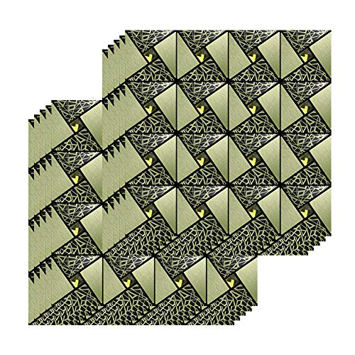 Peel and Stick Tile Backsplash, Metal Mosaic Tile Sticker, Wall Decor of Kitchen/Bathroom