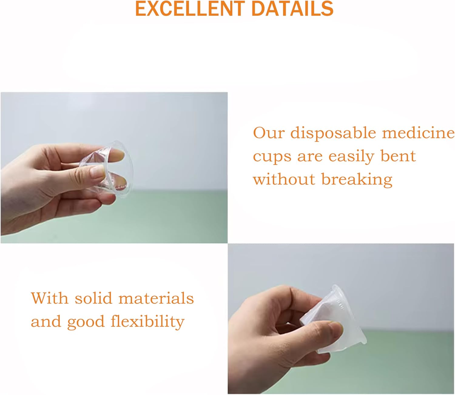 Disposable Medicine Cups 100pcs Clear Plastic Measuring Cups Graduated for Medical Purposes, Mixing Materials, DIY Arts & Crafts