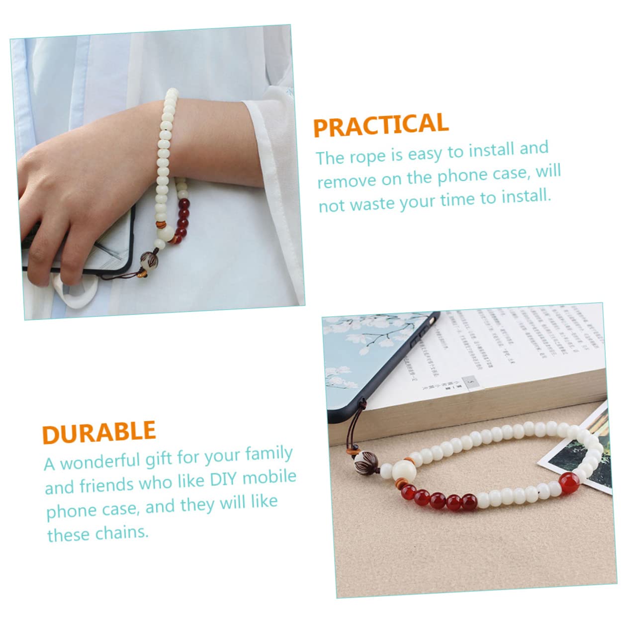 Artibetter 5piezas Cuerda Para Teléfono Móvil De Estilo Lanyard y Resistente Cadena Decorativa Para Llaves y Accesorios Para Amantes Del Diy Creatividad