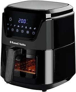 Russell Hobbs Sizzle Air RAF5500 5.5L 1350W Digital Air Fryer | 8-in-1 Pre-Set Programs | Rapid Air Circulation | Adjustab... Price In India