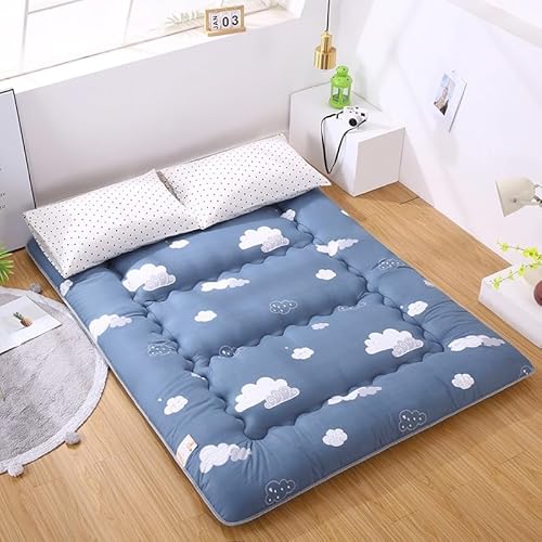 携帯用 折りたたみ式マットレス 畳式寝具マット 10cm厚手 折りたたみ式ロールアップマット ソフト滑り止め 日本式布団マットレス 男の子 女の子 大人 学生 寮 用 床用パッド