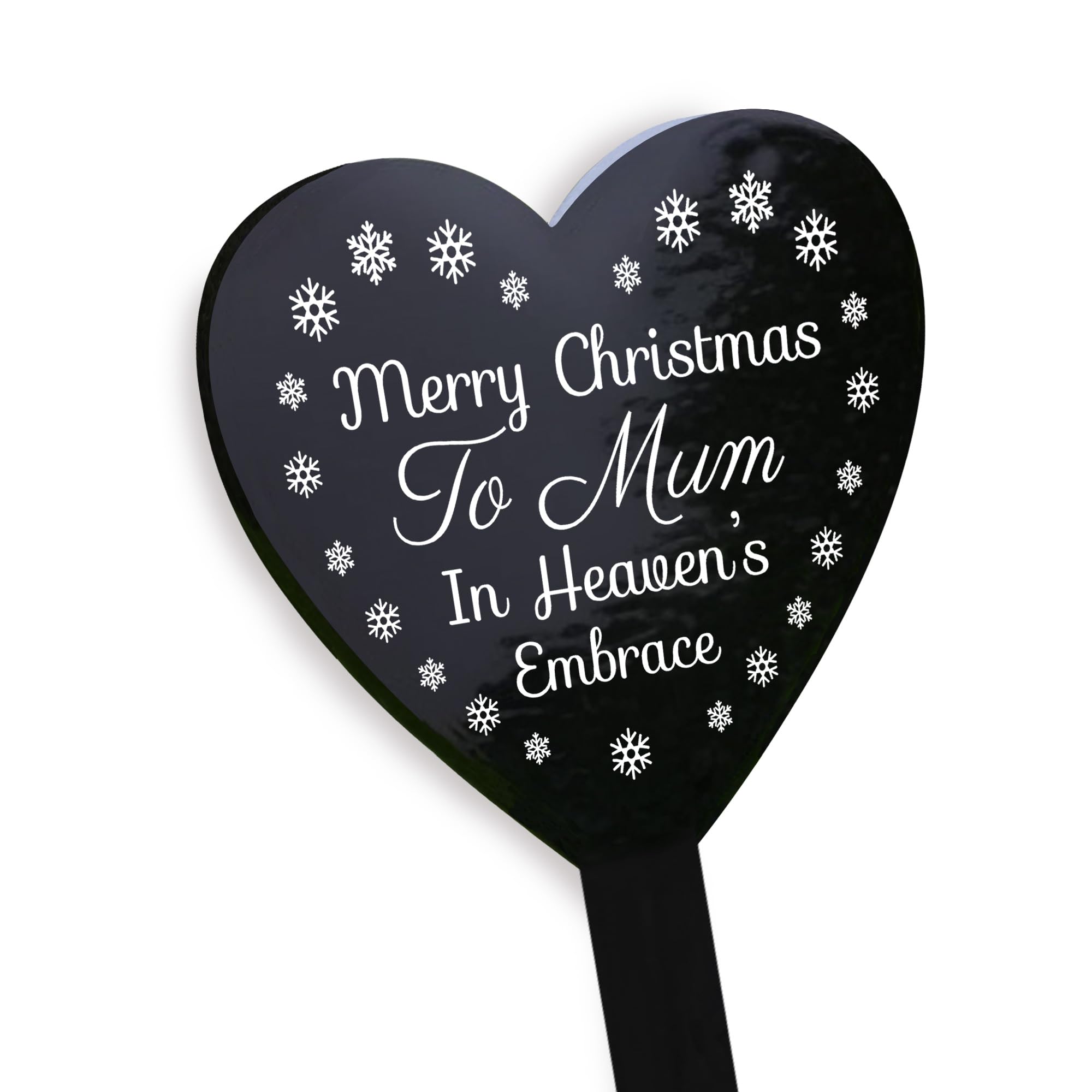 RED OCEAN Christmas In Heaven Plaque For Mum, Mum Memorial Christmas Decorations, Graveside Memorial Stake Marker, Grave Christmas Decorations For Mum