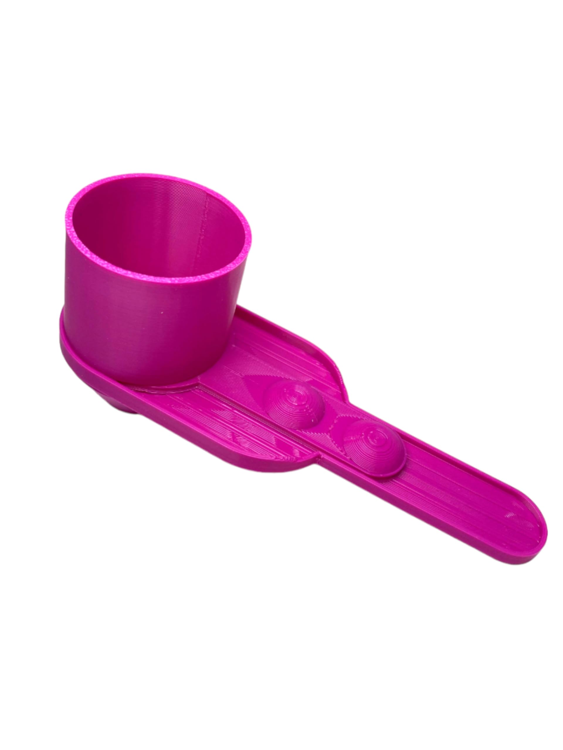 Powder Scoop with Sliding Door – No Spill Design, Ideal for Protein Powder, Baby Formula, Baking, Laundry Detergent – Available in White and Purple (purple)