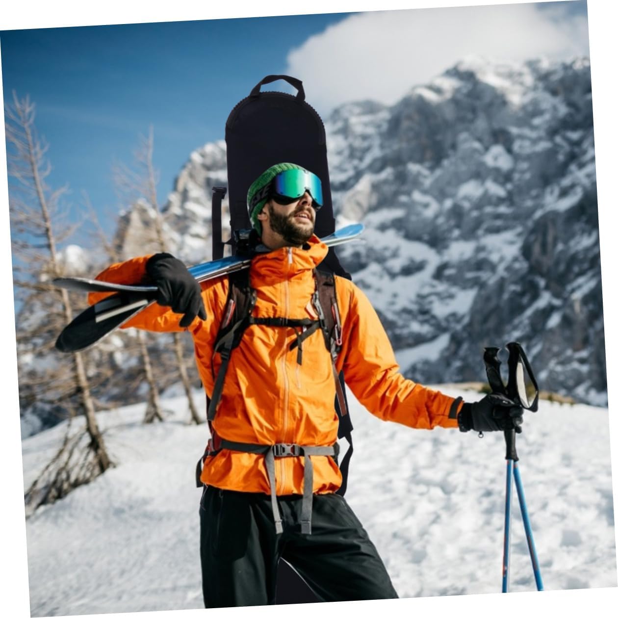 Outanaya Snowboard Bag and Ski Gear Backpack Lightweight Snowboard Storage Cover with Shoulder Straps for Travel and Winter Sports Protection