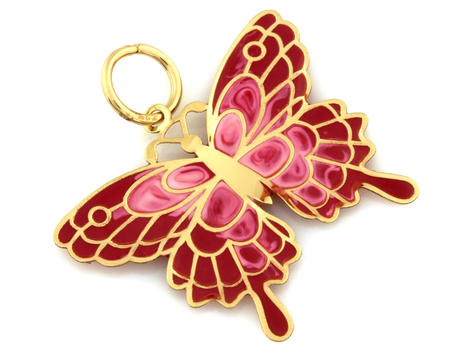 Zawieszka złota 585 motyl emaliowany