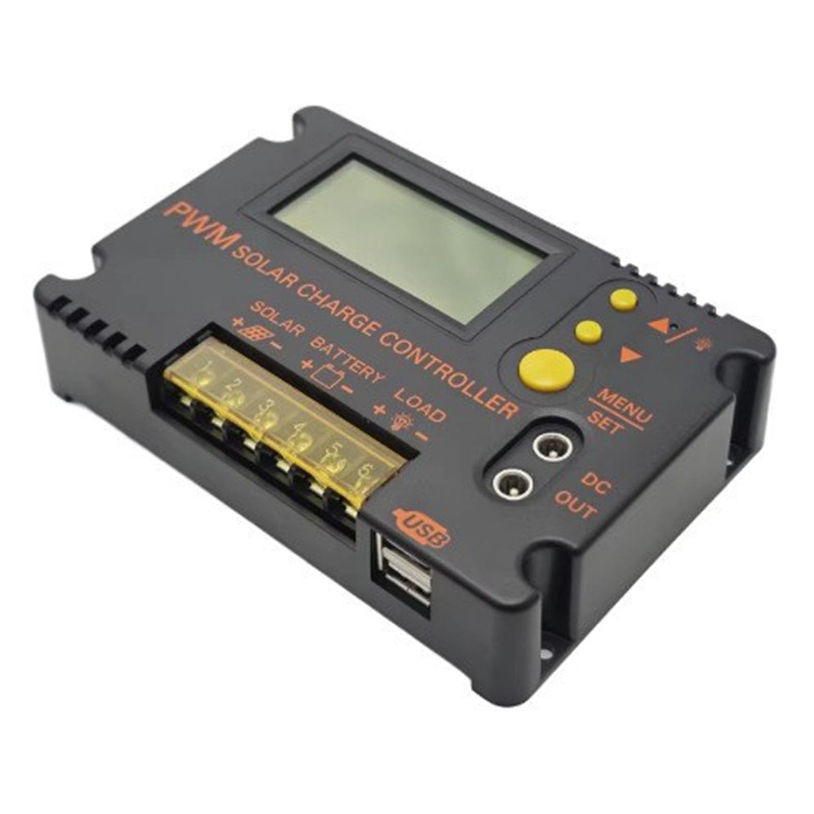 30Amp Auto Solar Charging Battery Regulator Solar Charging Controller with Backlights Display for Panel Enduring LCD Display Double USB Auto Panel Regulator