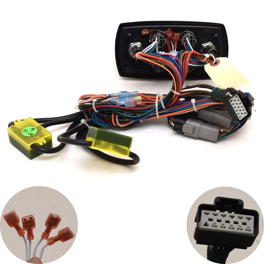 Tracker Boat Push Button Switch Panel 304254 | LED Black/Silver