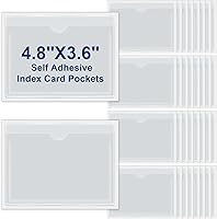 Vista 1 de Paquete de 30 bolsillos autoadhesivos para tarjetas de índice, con apertura superior, tarjetero ideal para organizar y proteger tus tarjetas