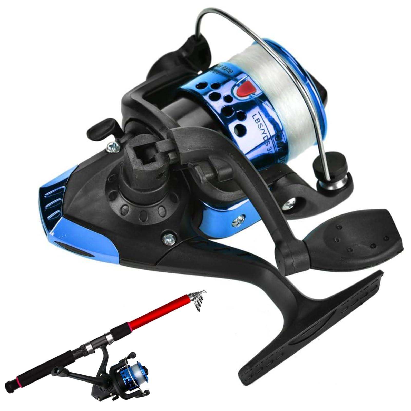 OUKENS Fishing Reel, 3 Colors Freshwater Plastic Plating Lightweight Spinning Fishing Reel Tackle Accessory