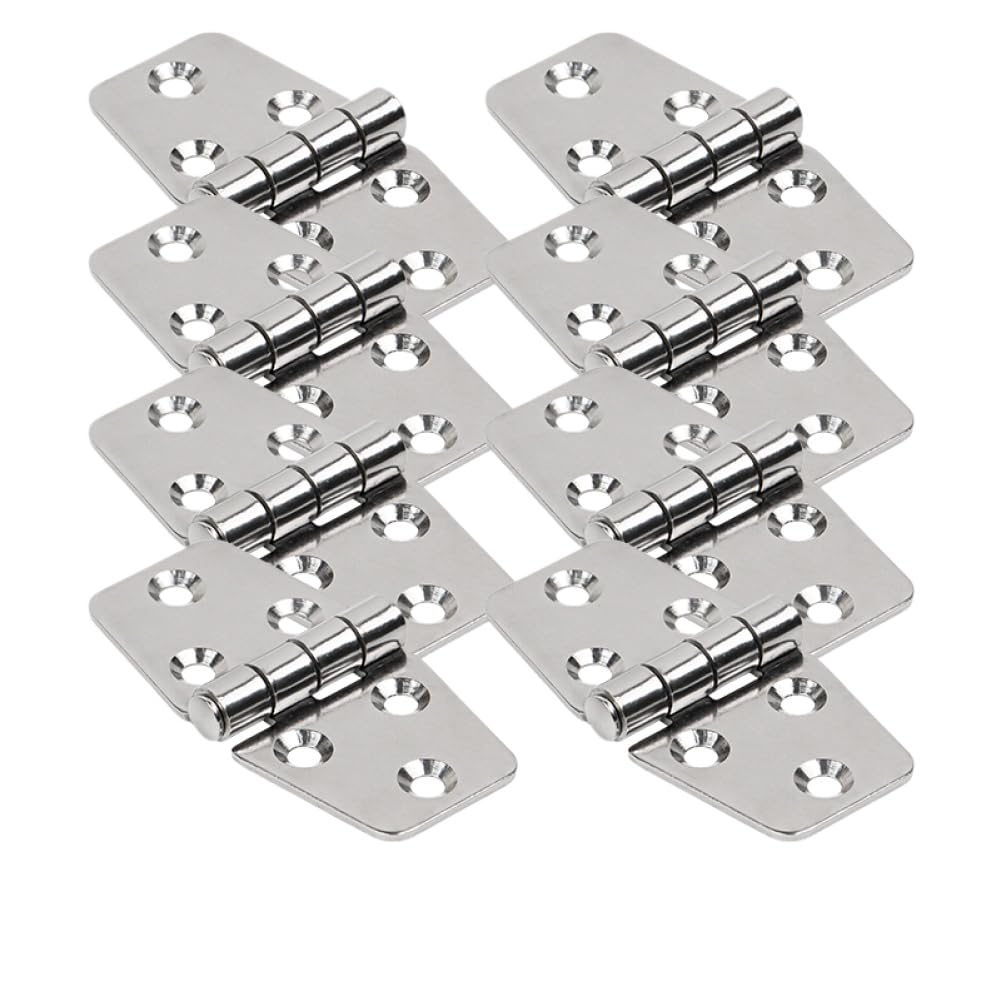 Aazxggevz Onecolor Marine Grade 316 Stainless Steel Door Hinge Compatible With Boat 76 X 38 Mm 8 Pcs