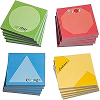 Vista 2 de Trainers Warehouse Inicio/Detener/Continuar/Cambiar Notas Adhesivas, Juego de 20