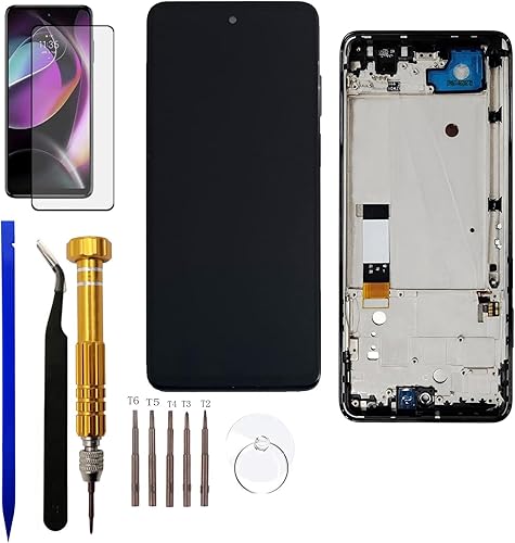 Eaglewirelss - Pantalla LCD de repuesto con marco para Motorola Moto G Stylus 5G 2022 XT2215 + protector de pantalla y kit de herramientas (no para