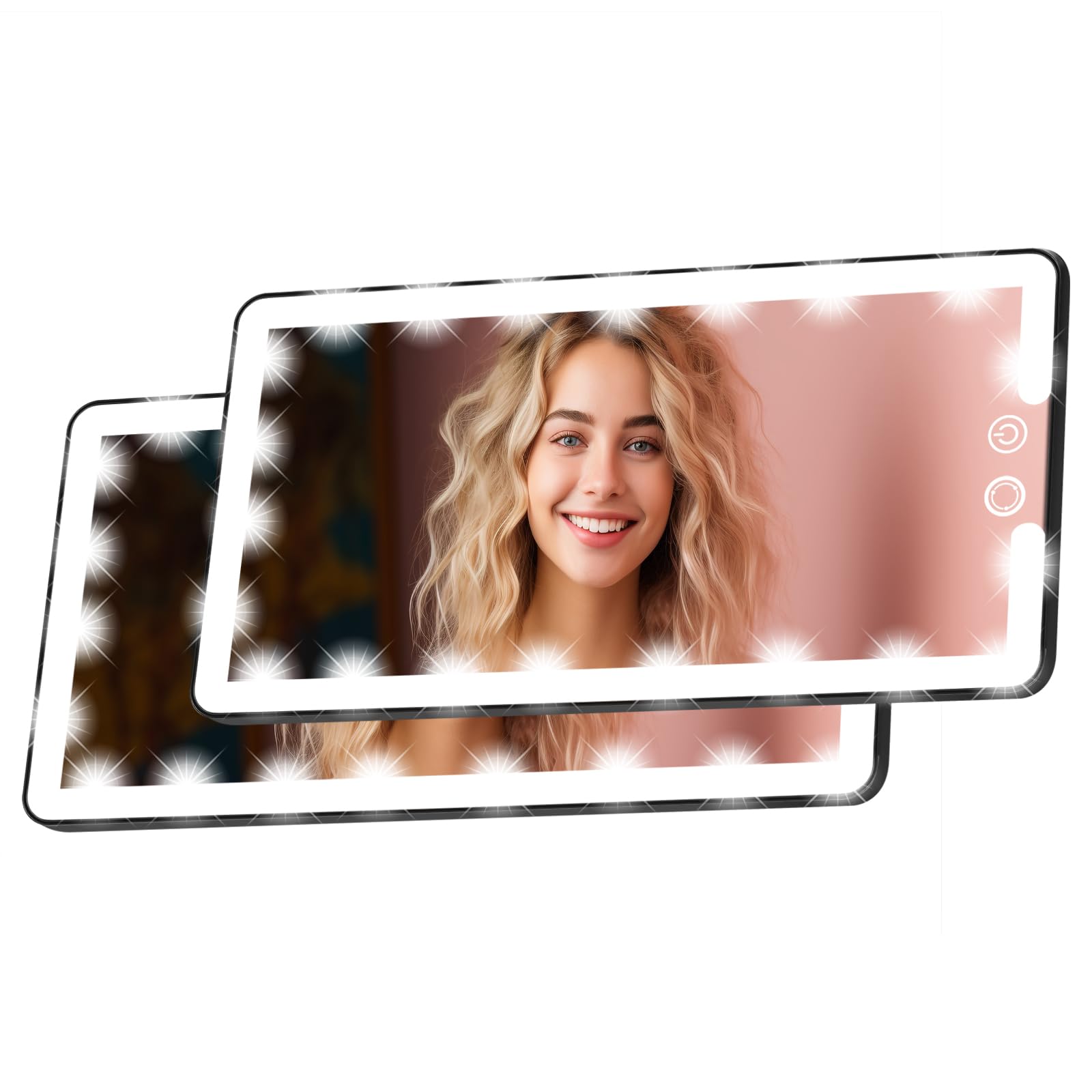 Miroir de maquillage pour soleil de voiture idéal pour se préparer en voyage