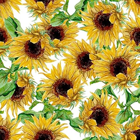 Pack of 8 Sunflower Note Cards Blank Inside Square with White Envelopes Cover