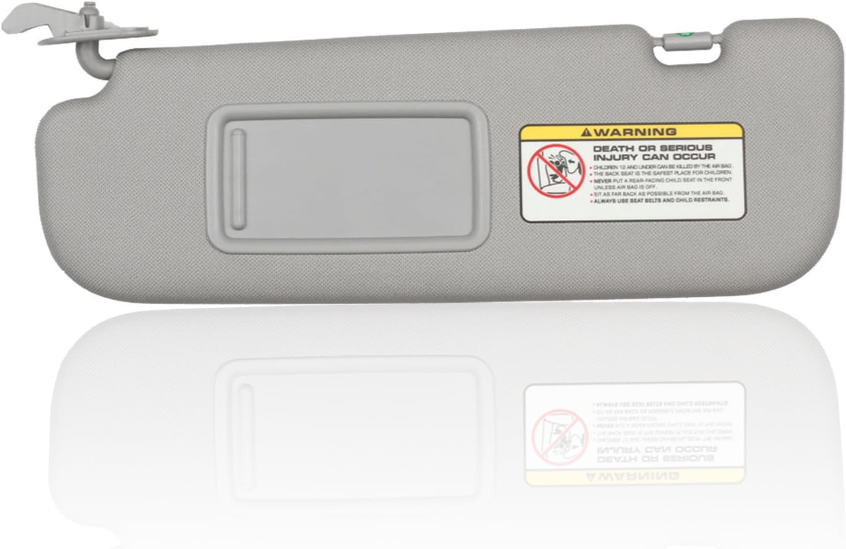 Dasbecan Gray Left Driver Side Sun Visor Compatible with Hyundai Elantra 2011 2012 2013 2014 2015 Replaces# 852103X000TX