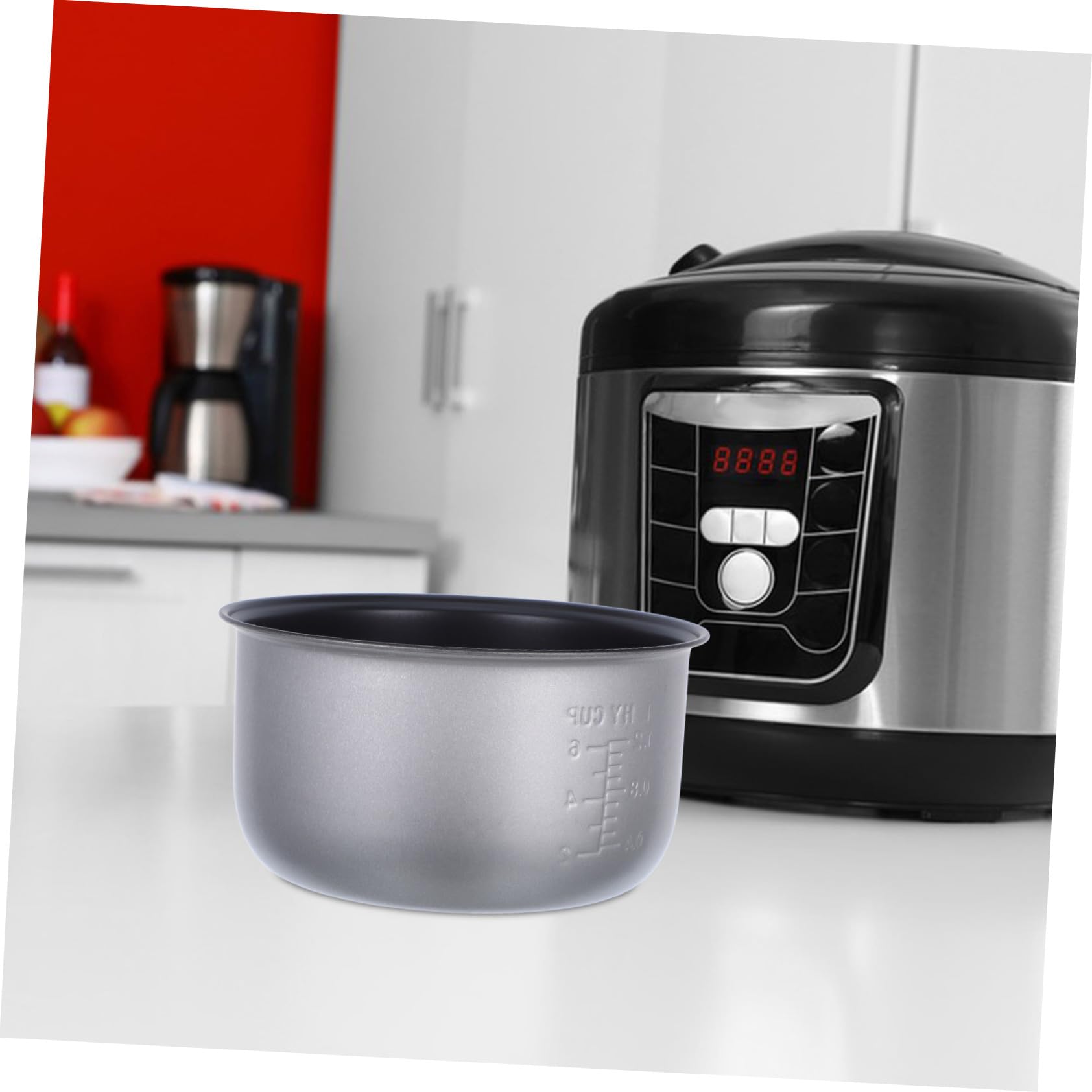 Cuociriso Ricambio Pentola Interna Antiaderente da 3 Litri, Accessori per Cuociriso Elettrico, per Uso Domestico e Pentola a Pressione Stili multipli