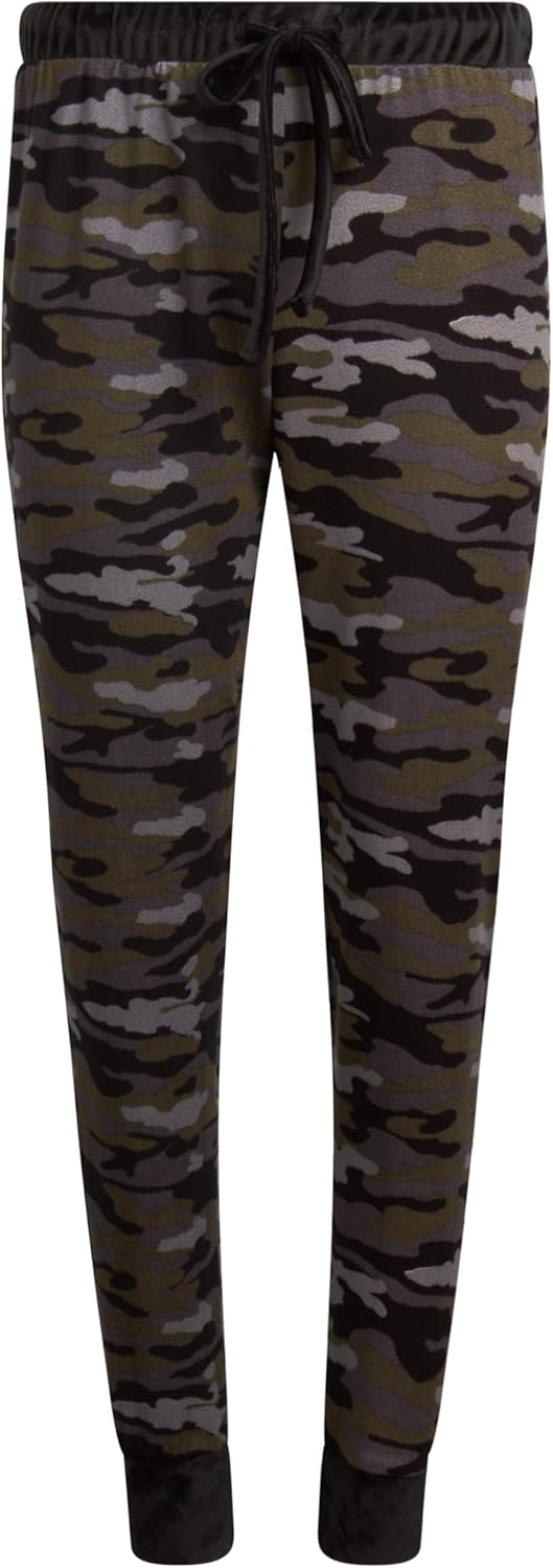 Lucky Brand Women's Pajama Set - 2 Piece Long Sleeve Sleep Shirt and Jogger Pants with Velour Trim (S-XL) - Image 6