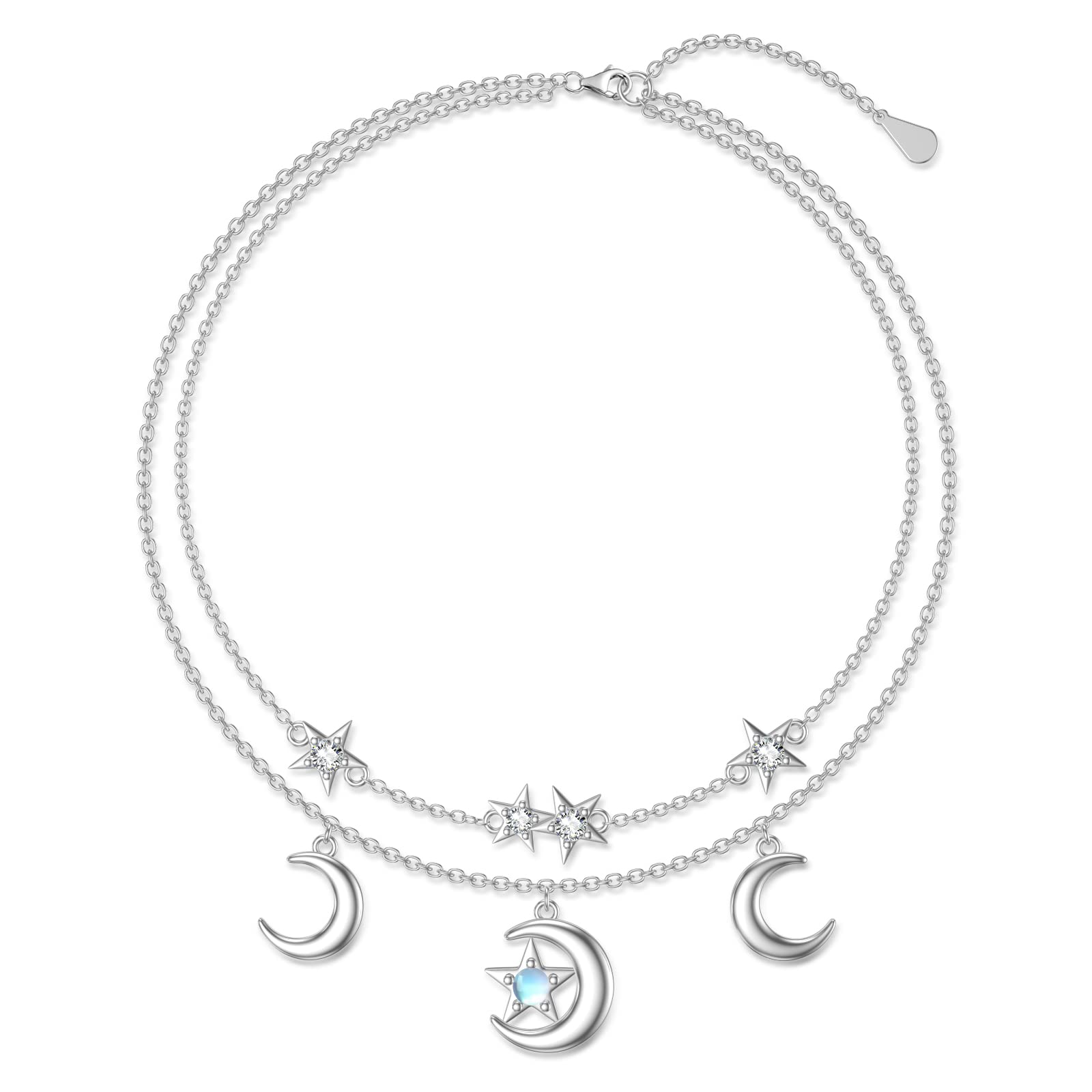 YAFEINI Braccialetti alla Caviglia con Farfalla Gioielli in Argento Sterling Cavigliera con Ciondolo a Farfalla Pendente con Placcatura in Rodio per Donne e Ragazze