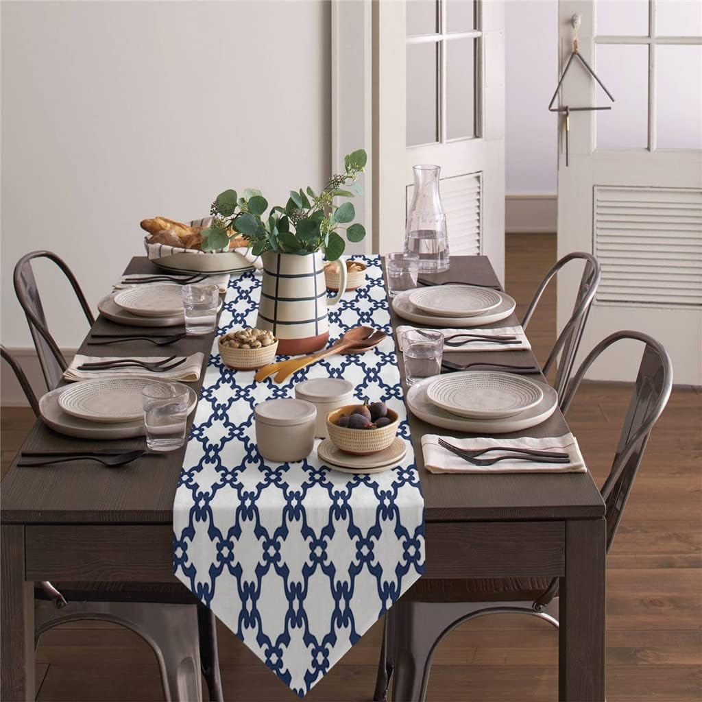 Retro Gradient Wood Grain Table Runner for Wedding Banquet Home Festival Party Dinning Decoration(36x183cm)