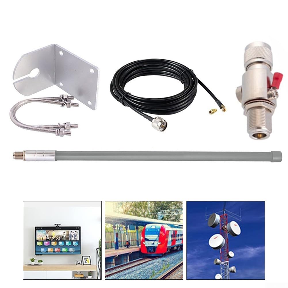 Antenna 12dBi per lora 868 MHz per minatore di elio hotspot per bobcat per rak per nebra - fibra di vetro impermeabile all'aperto per antenna gateway con cavo a bassa perdita N femmina a RP per sma
