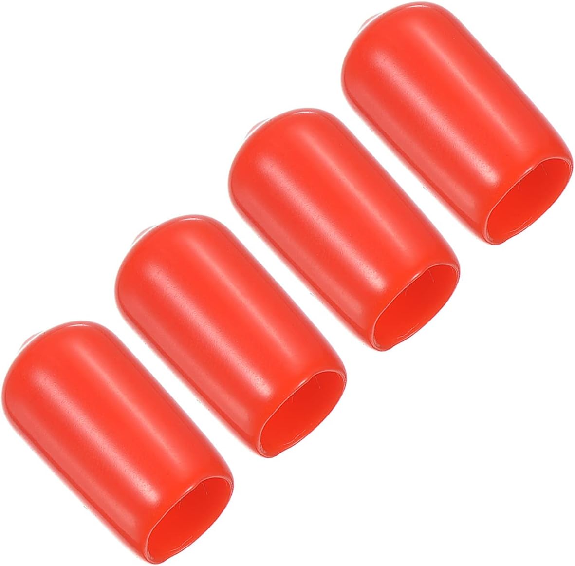 10mm Pool Tip Cover, 4 Pack Billiard Cue Tip Protector Rubber Pool Cue Tips Head Tool Snooker Accessory for Billiard Club, Red