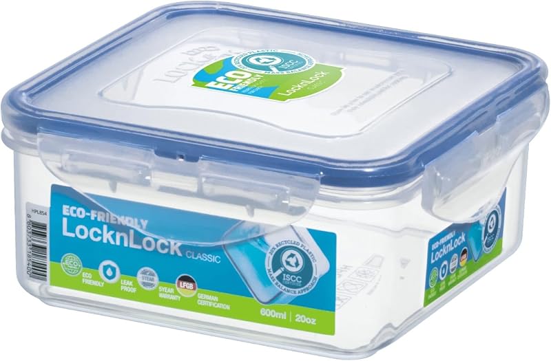 Lock & Lock Square Plastic Container 600ml