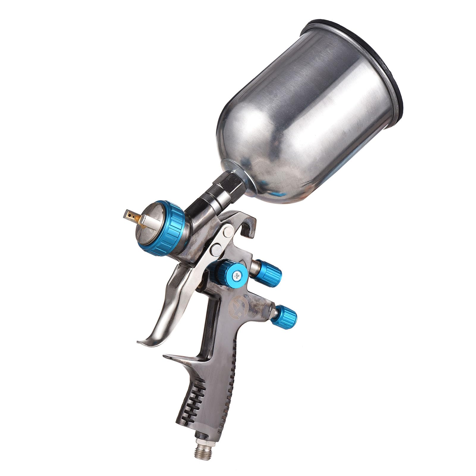 LVLP Pistolet na Sprężone Powietrze Mini Zestaw Pistoletów do Natryskiwania Farby Dysza 1,3 Mm 600 Ml Kubek z Płynem Rozpylacz Farby do Samochodu, Mebli, ściany (BLUE)