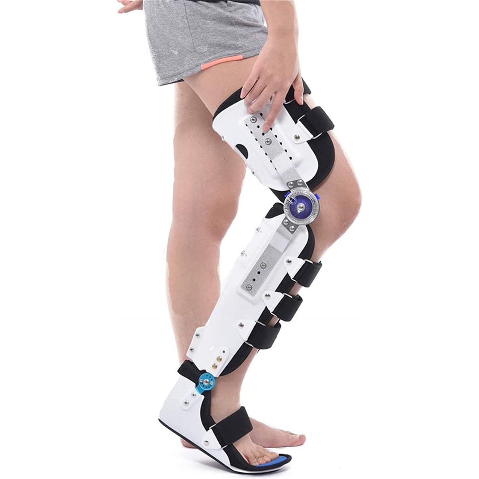 Stabilizator Ortopedyczny Kolana, Regulowany Stabilizator Łydki, Kostki I Stopy, Stały Stabilizator Nogi, Przegubowy Wspornik Stawu Biodrowego I Udowego,Adjustable-Left