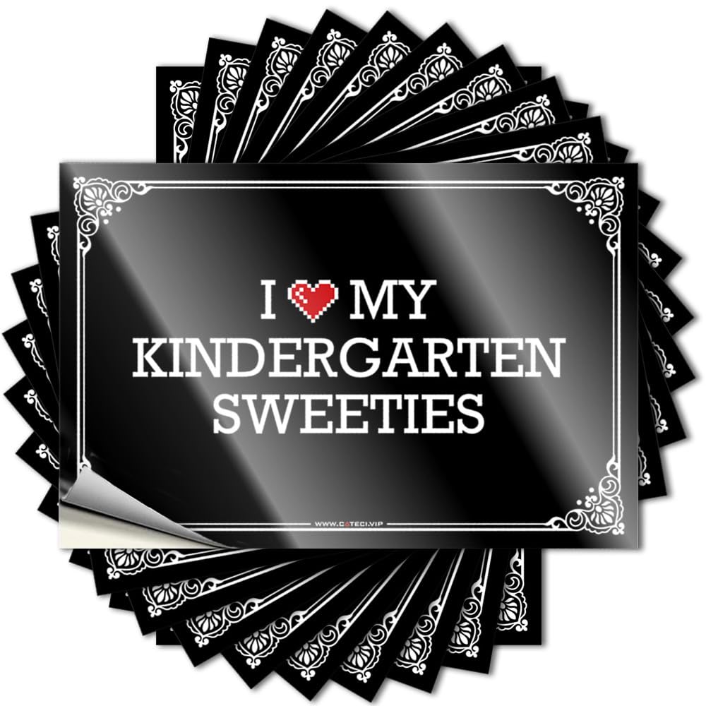 Bumper Boys Bedroom Decorations Easy Apply | I Love My Kindergarten Sweeties Plush Window Peel and Stick(8X12CM)