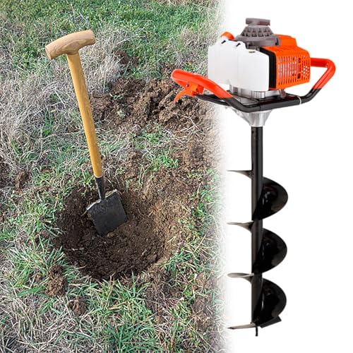 Taladro de perforación de gas de 52 cc 1900 W con broca de acero de aleación de 80 cm para tierras agrícolas y jardín