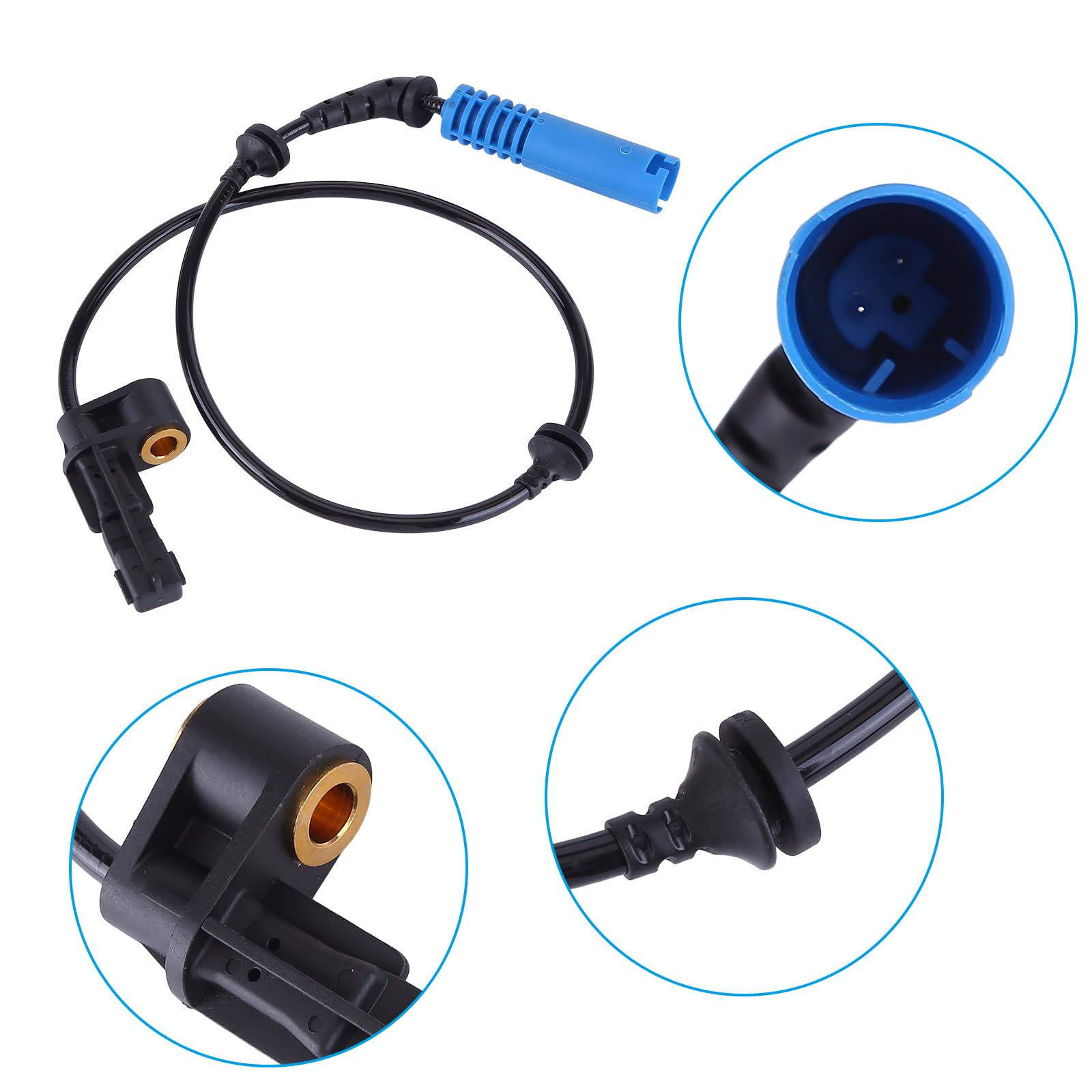 LICHENGTAI Lot de 2 Capteur ABS Vitesse de Rotation Des Roues Avant Gauche Et Droite Compatible avec BMW 3er E46 ABS Sensor Wheel Speed 34526752681, 34526752682