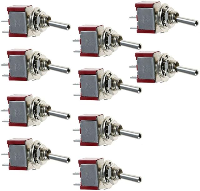 Mintice 10 X On/Off Miniature Toggle Switch Car Dash Dashboard SPST 2Pin