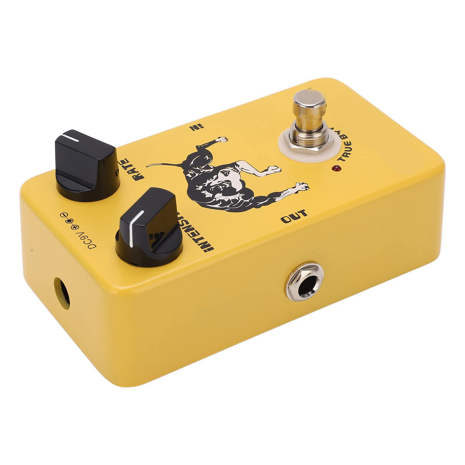 CHICIRIS Pedal de Efectos de Guitarra, Efecto Trémolo de Metal con Bypass Verdadero, Perillas de Tasa de Intensidad 1Hz-20Hz, Ideal para Guitarristas Eléctricos