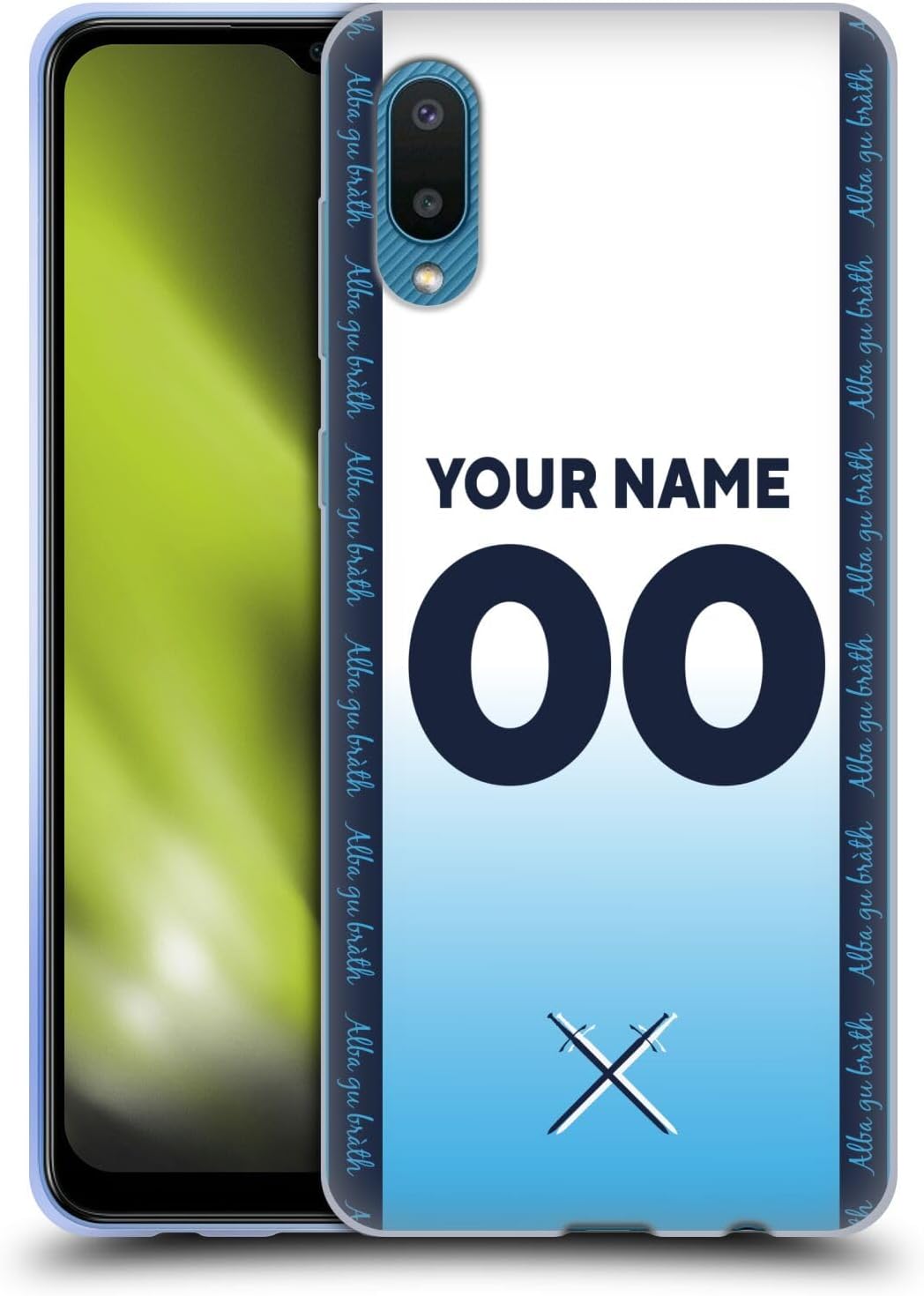 Head Case Designs Officially Licensed Custom Customised Personalised Scotland Rugby Away 2024/25 Kit Soft Gel Case Compatible With Samsung Galaxy A02/M02 (2021)