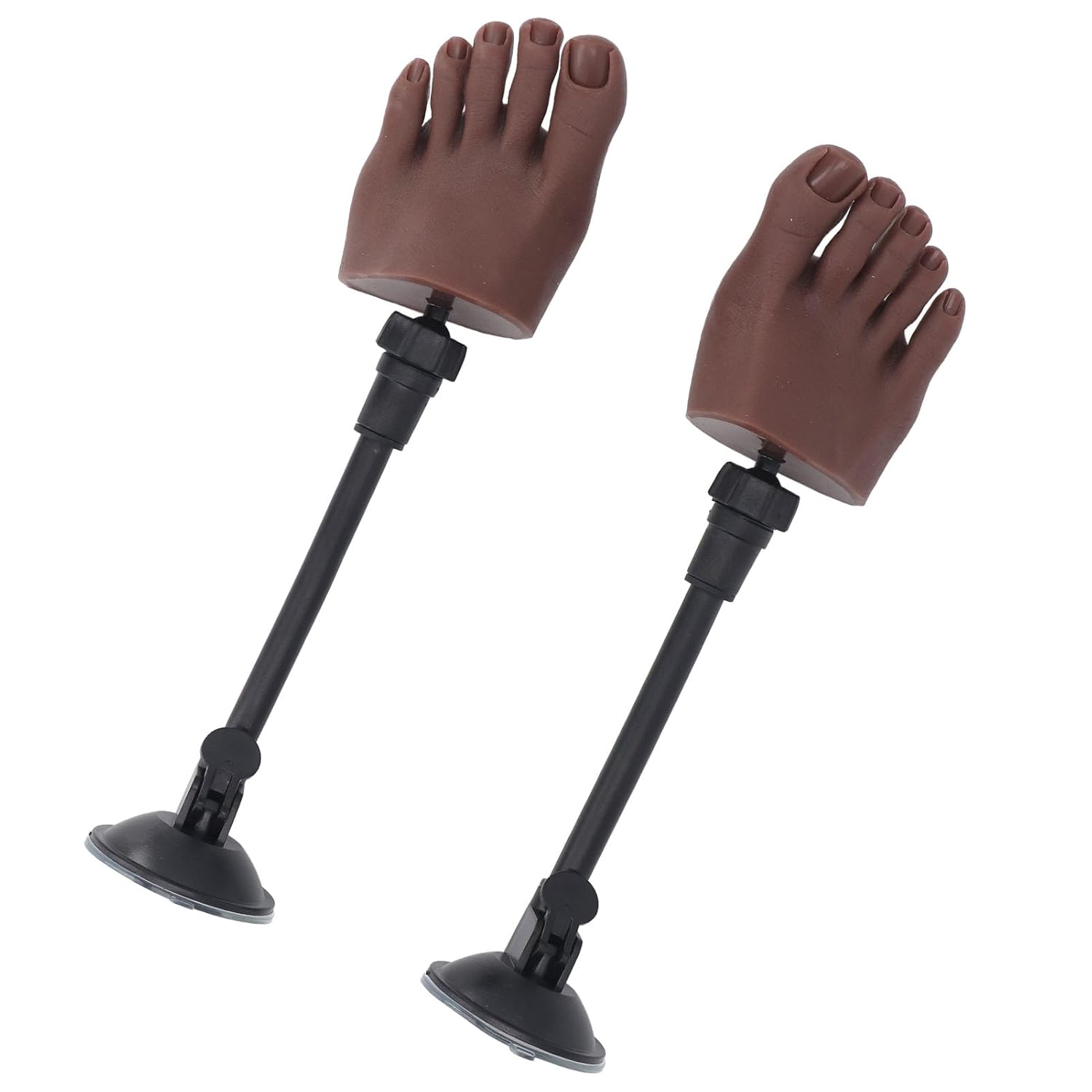 Silicone Practice Foot, Adjustable Foot Positioning Stable Support Model, Nail Practice Model with Stand, Pieces, Toe Separator for Nail Salon, Beginners
