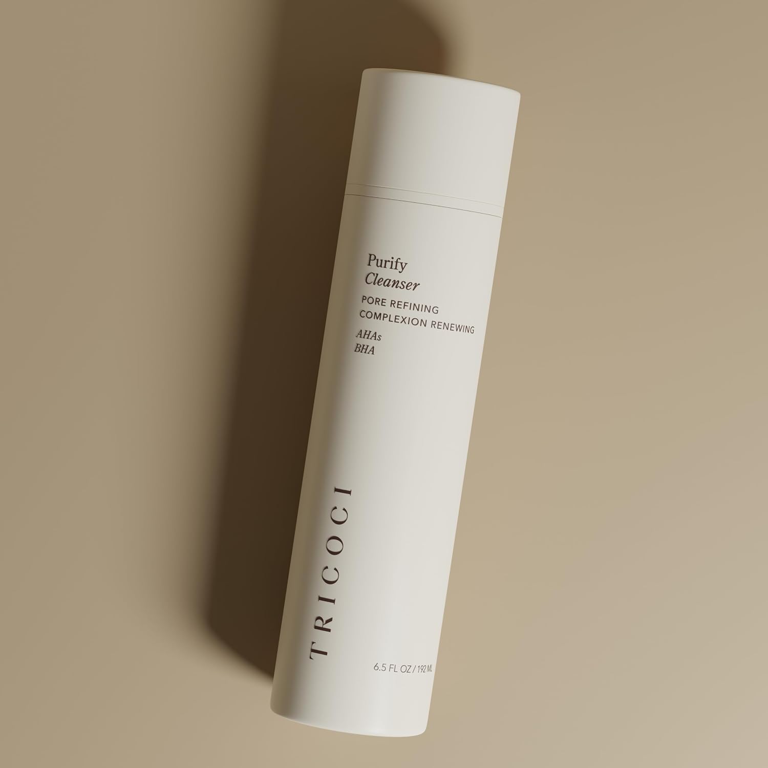 TRICOCI Purify Cleanser, AHA BHA Exfoliating Face Wash for Oily and Acne-Prone Skin, Unclogs Pores, Fragrance-Free, 6.5 oz