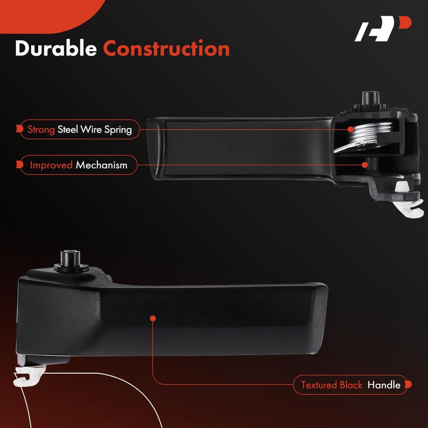 A-Premium Front or Rear Left Driver Side Interior Door Handle Compatible with Ram 1500/4500/5500 2011-2018, 2500 2011-2019, 3500 2010-2010, 1500 Classic 2019 & Dodge Ram 1500 2500 3500, Textured Black