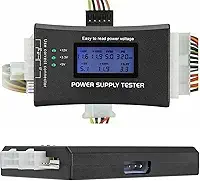 Testador de fonte de alimentação de computador, testador de fonte de alimentação de computador de 20/24 pinos com visor LCD, para ATX, BTX, ITX, TFX