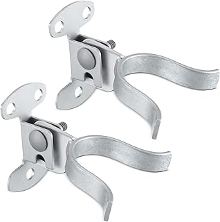 Zonon 2 Pcs Gate Fork Latch, Suitable for 1-7/8" Fork, Fence Latch Hardware Wall Mount for Chain Link Farm Fence Gate Flat Wooden Posts, Pressed Galvanized Steel