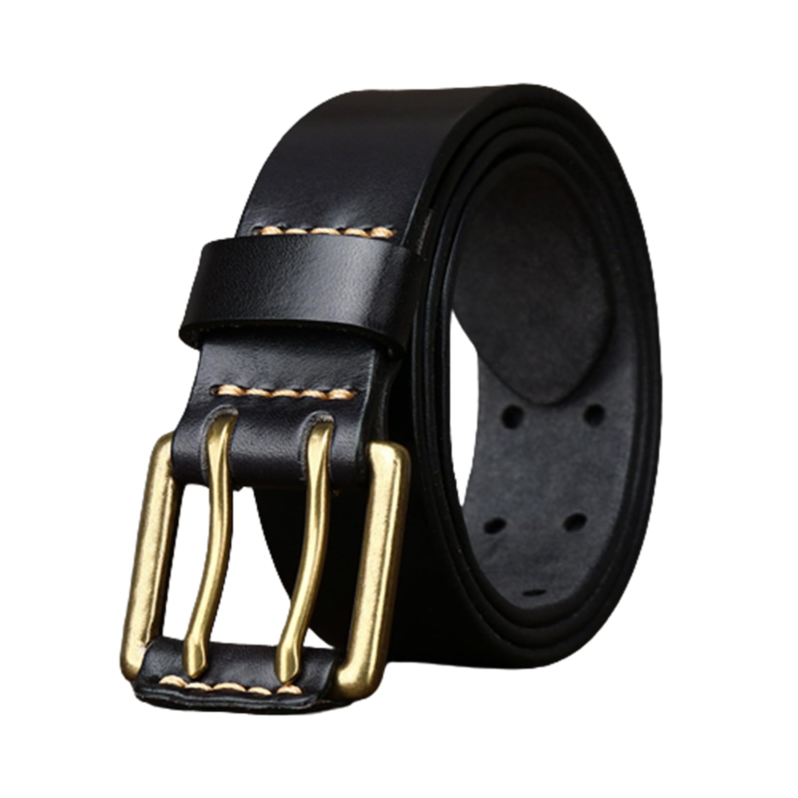 Amazon.com: NALANY Men's Double Prong Retro Style Handmade Belt,2