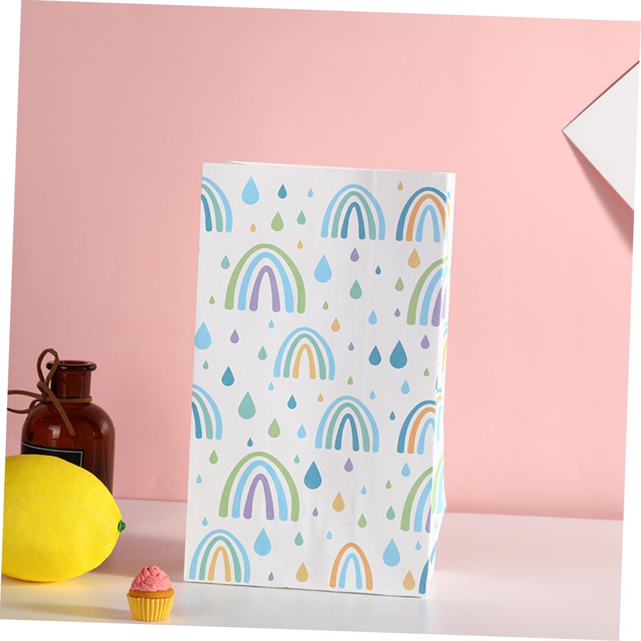 CALLARON 4 Sätze Quadratbeutel Versiegelbar Hochzeit Party -papiertüten Aufbewahrungstasche Partytaschen Geschenktüte Aus Papier Aufbewahrungsbeutel Aus Papier 30 Stück * 4