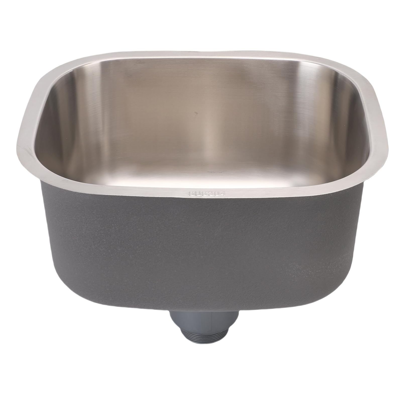 Cocoarm Fregadero de Cocina de un Seno Fregadero bajo Encimera de Acero Inoxidable 304 38,5 X 32,5 X 18, Cm Lavabo Rectangular Integrado para Cocina, Bar, Baño, Lavado Diario