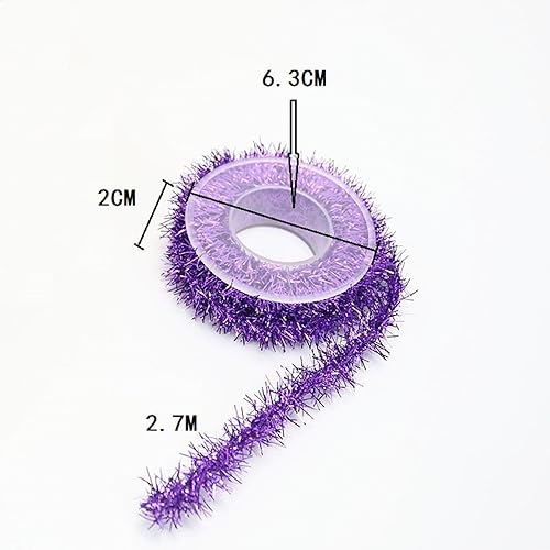 Miniatura 6 de Guirnalda de oropel de Navidad de 106 pulgadas de oropel con purpurina fina metálica, guirnalda de oropel torcido, decoración para árbol de Navidad,