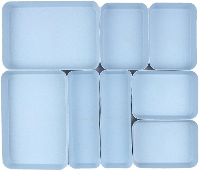 Amazon Hwh 引き出し独立した収納箱 キッチンのプラスチック分類小箱オフィス雑貨の引き出し引き出しグリッド8 仕上げボックス 色 青 収納ケース ボックス オンライン通販