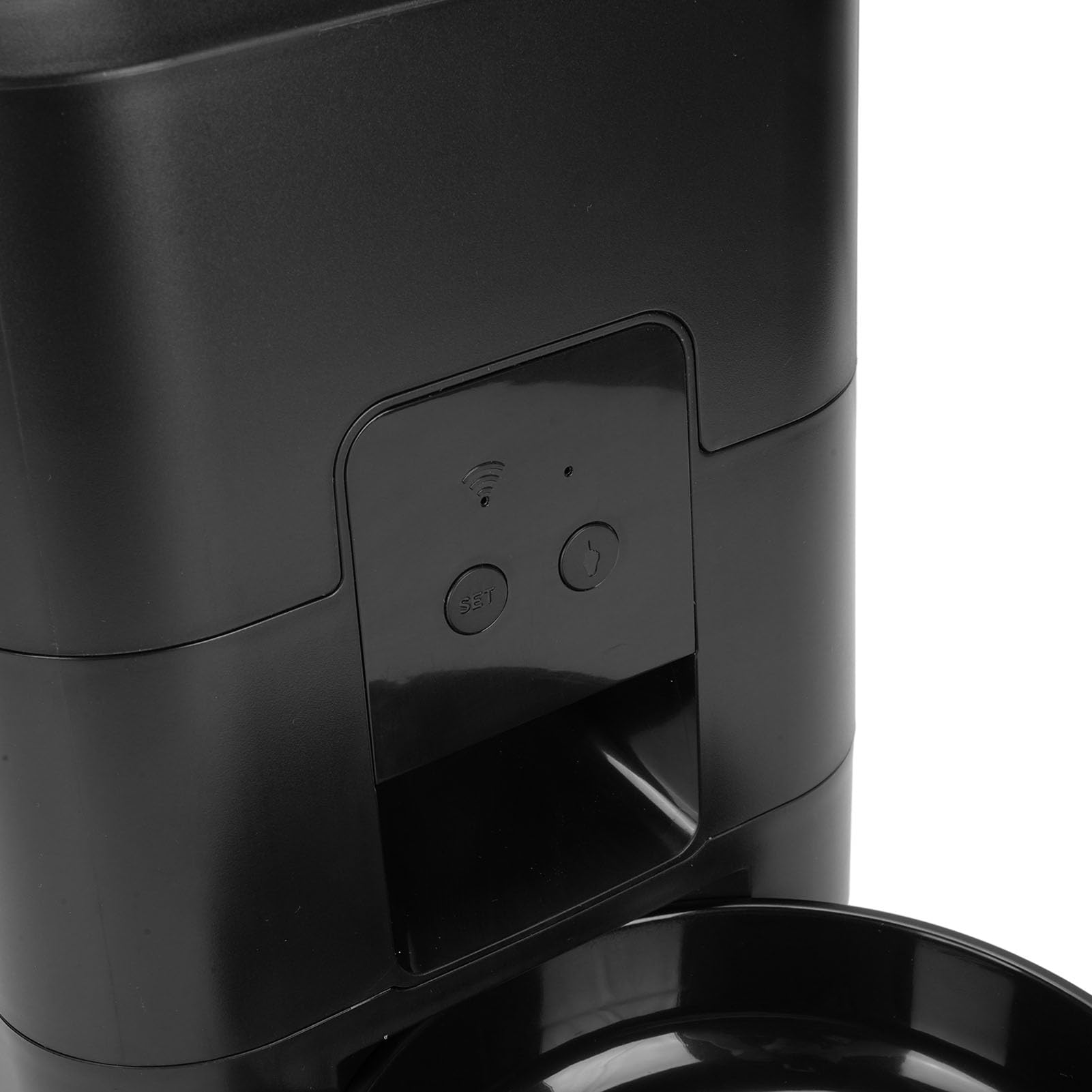 Mangeoire Automatique pour Animaux de Compagnie Connectée WiFi, Conception Polyvalente, Distributeur de Nourriture Sèche Facile à Utiliser pour Les Parents d'animaux Occupés (Black)