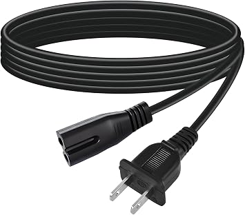 2-Prong AC in Power Cord Compatible with FoodSaver VS1100 Series Model VS1110 VS1120 VS1130 Space Saving Food Vacuum Sealer Automatic Saver Machine