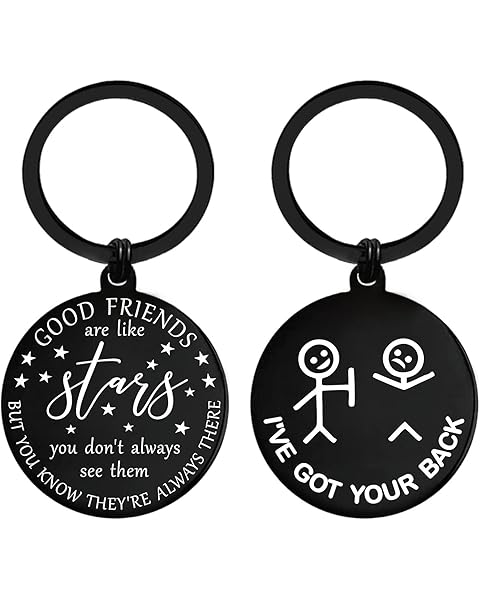 ENGZHI Women Friend Gifts for Bestie Bff Soul Sister, Cute Friendship Keychain for Birthday Mothers Day Graduation